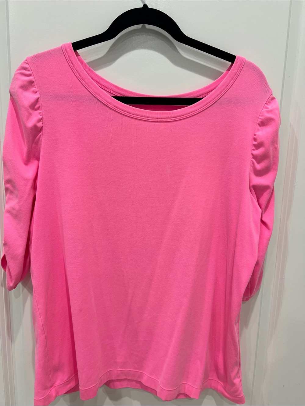 Lilly Pulitzer Neon Pink 3/4 Sleeve Belden top